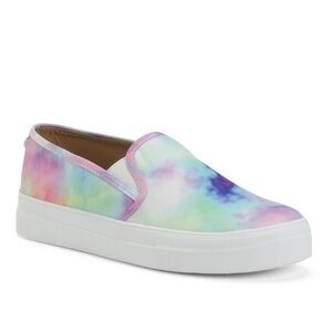 New Without Box Steve Madden Canvas Tie Dye Sneaker 9.5 Color pink/green